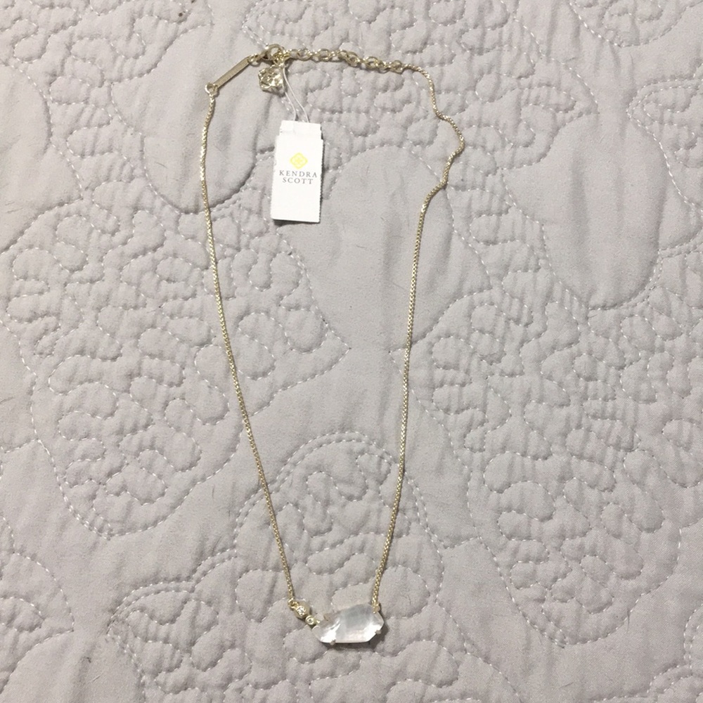 Kendra Scott - Barbara Gold Clear Stone Necklace